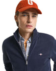 GANT REG SHIELD FULL ZIP SWEAT BLUE EVENING