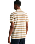 GANT REGULAR PIQUE POLO DE RAYAS BLANCO/BEIGE