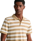 GANT REGULAR PIQUE POLO DE RAYAS BLANCO/BEIGE