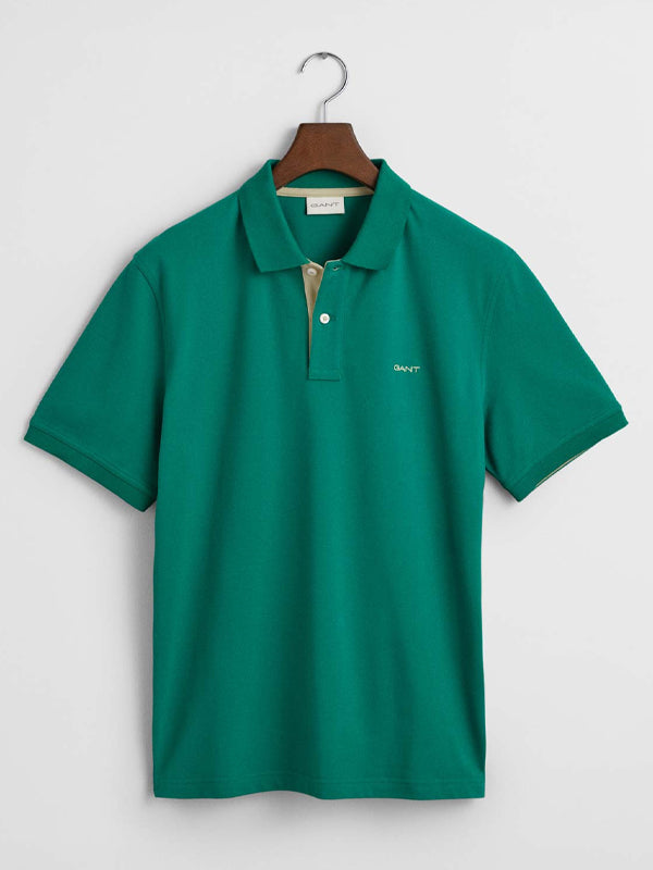 GANT REG CONTRAST PIQUE SS POLO BOTANICAL HUE