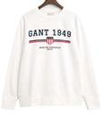 GANT GRAPHIC C-NECK SWEAT EGGSHELL