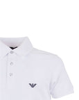 EMPORIO ARMANI MENS KNIT POLO BIANCO