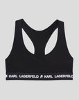 KARL LAGERFELD LOGO BRALETTE BLACK