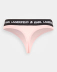 KARL LAGERFELD LOGO THONG PINK