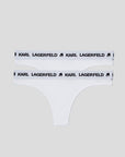 KARL LAGERFELD SET PACK THONG LOGO WHITE