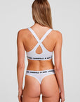 KARL LAGERFELD SET PACK THONG LOGO WHITE