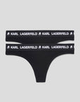 KARL LAGERFELD SET PACK THONG LOGO BLACK