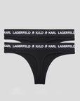 KARL LAGERFELD SET PACK THONG LOGO BLACK