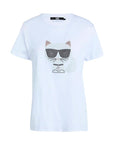 KARL LAGERFELD IKONIK CHOUPETTE RS T-SHIRT WHITE