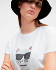 KARL LAGERFELD IKONIK CHOUPETTE RS T-SHIRT WHITE