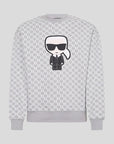 KARL LAGERFELD IKONIK MONOGRAM SWEAT MONOGRAM GREY