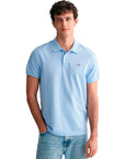 GANT REGULAR SHIELD SS PIQUE POLO AZUL CLARO