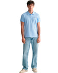 GANT REGULAR SHIELD SS PIQUE POLO AZUL CLARO