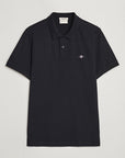 GANT REG SHIELD SS PIQUE POLO BLACK