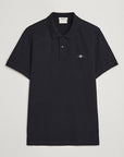 GANT REG SHIELD SS PIQUE POLO BLACK