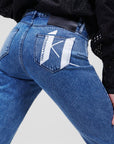 KARL LAGERFELD GF DENIM PANTS W/ BIG KL BLUE DENIM