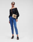 KARL LAGERFELD GF DENIM PANTS W/ BIG KL BLUE DENIM