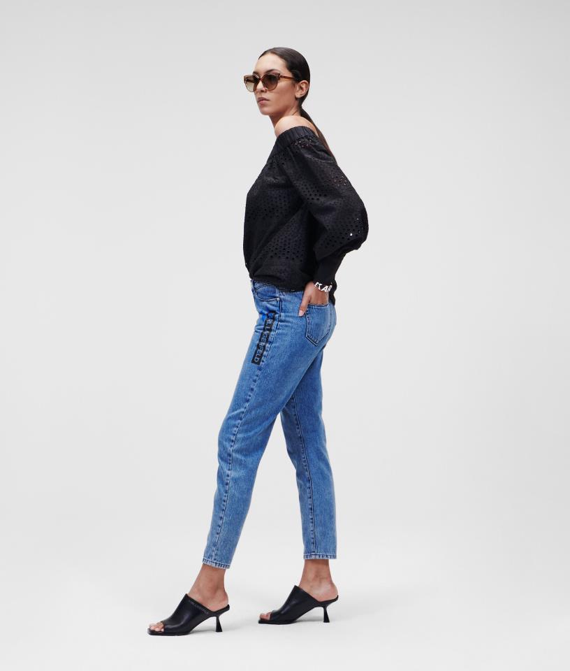 KARL LAGERFELD GF DENIM PANTS W/ BIG KL BLUE DENIM