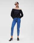 KARL LAGERFELD GF DENIM PANTS W/ BIG KL BLUE DENIM