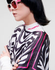 KARL LAGERFELD ZEBRA SILK SCARF TUNIC