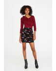 MINUETO TOP BURGUNDY LIZ