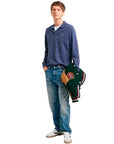 GANT REG SHIELD LS PIQUE RUGGER DARK JEANS BLUE ME