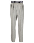 KARL LAGERFELD PANTS SUIT JERSEY GREY