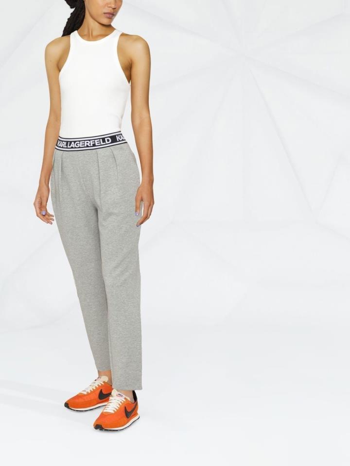 KARL LAGERFELD PANTS SUIT JERSEY GREY