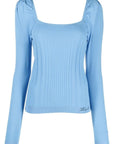 KARL LAGERFELD SWEATER PUFFY SLV LIGHTWEIGHT BLUE