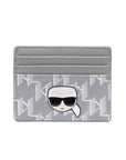 KARL LAGERFELD IKONIK MONOGRAM CARD GREY