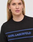 KARL LAGERFELD RHINESTONE LOGO SWEATSHIRT BLACK