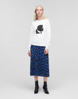 KARL LAGERFELD BOUCLE PROFILE SWEATSHIRT WHITE