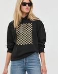 KARL LAGERFELD MONOGRAM IKONIK HOODIE BLACK