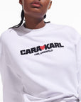 KARL LAGERFELD KLXCD LOGO SWEA TSHIRT WHITE