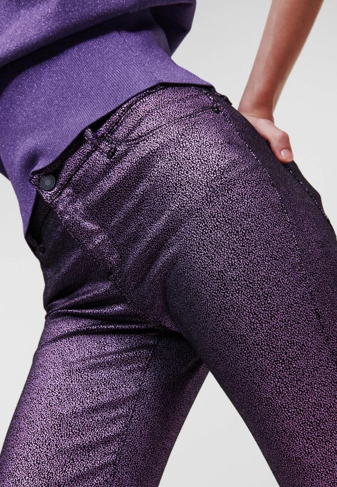 KARL LAGERFELD SHINY SKINNY DENIM LILAC