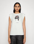 KARL LAGERFELD SUPERSTARS TANK WHITE