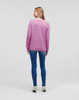 KARL LAGERFELD IKONIK 2.0 CREW NECK SWEATER PINK