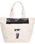 KARL LAGERFELD IKONIK 2.0 KARL ZIP SHOPPER NATURAL