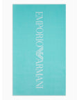 EMPORIO ARMANI WOVEN TOWEL CELESTE