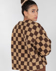 24 COLOURS CHAQUETA DE CUADROS BROWN