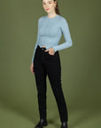 24 COLOURS SLIM MOM JEANS NEGRO