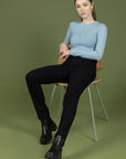 24 COLOURS SLIM MOM JEANS NEGRO