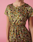 MINUETO GREEN FLORA DRESS