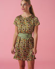 MINUETO GREEN FLORA DRESS