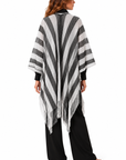LIU JO PONCHO RETE RIGHE BIANCO NERO
