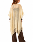 LIU JO PONCHO RETE LUNGO LIGHT GOLD