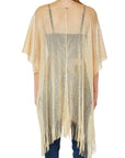 LIU JO PONCHO RETE LUNGO LIGHT GOLD
