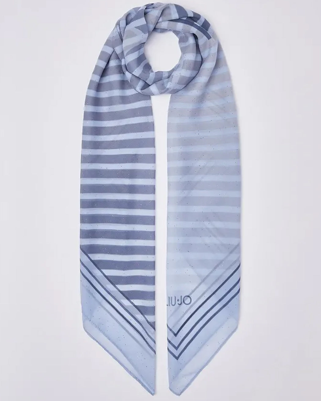 LIU JO ECS FOULARD OVAL LOGO STR 120 LIGHT DENIM