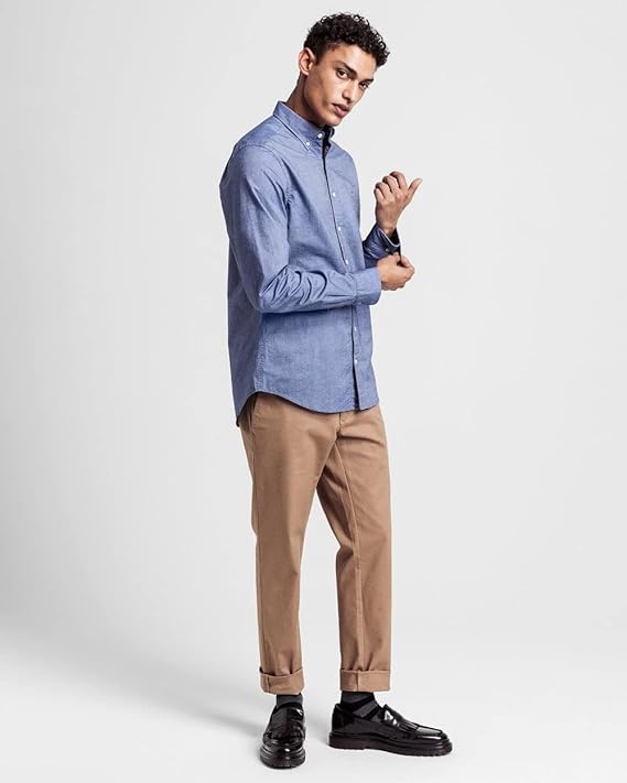 GANT REGULAR CLASSIC OXFORD SHIRT AZUL PERSIAN