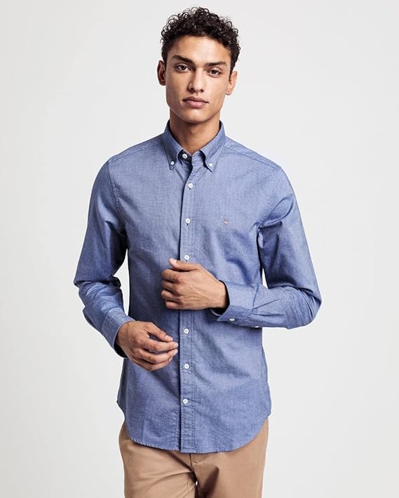 GANT REGULAR CLASSIC OXFORD SHIRT AZUL PERSIAN